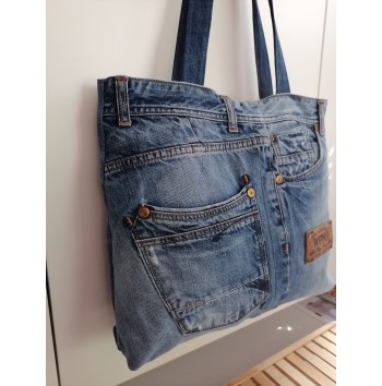 Jeans Upcycled Bag Recycle Denim Handbag