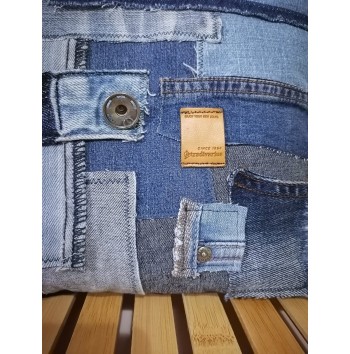 Jeans Patchwork Purse Bag Denim Handbag