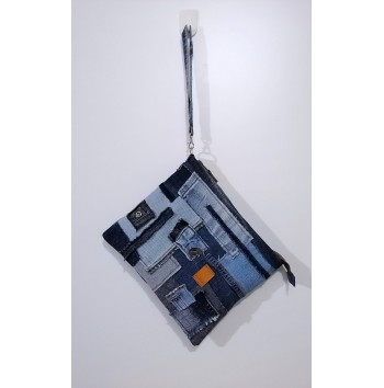 Jeans Patchwork Purse Bag Denim Handbag