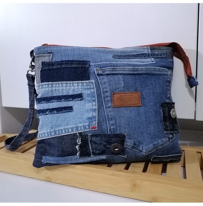 Denim Clutch Jeans Bag